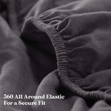 Chloe 100% Cotton Linen Texture Vintage Wash Deep Pocket Bed Sheet Set - Sheet Set by Superior Brand