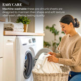 Chloe 100% Cotton Linen Texture Vintage Wash Deep Pocket Bed Sheet Set - Sheet Set by Superior Brand