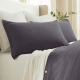 Chloe 100% Cotton Linen Texture Vintage Wash Duvet Cover Set - Duvet Cover Set by Superior Brand