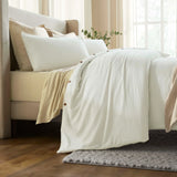 Chloe 100% Cotton Linen Texture Vintage Wash Duvet Cover Set - Duvet Cover Set by Superior Brand