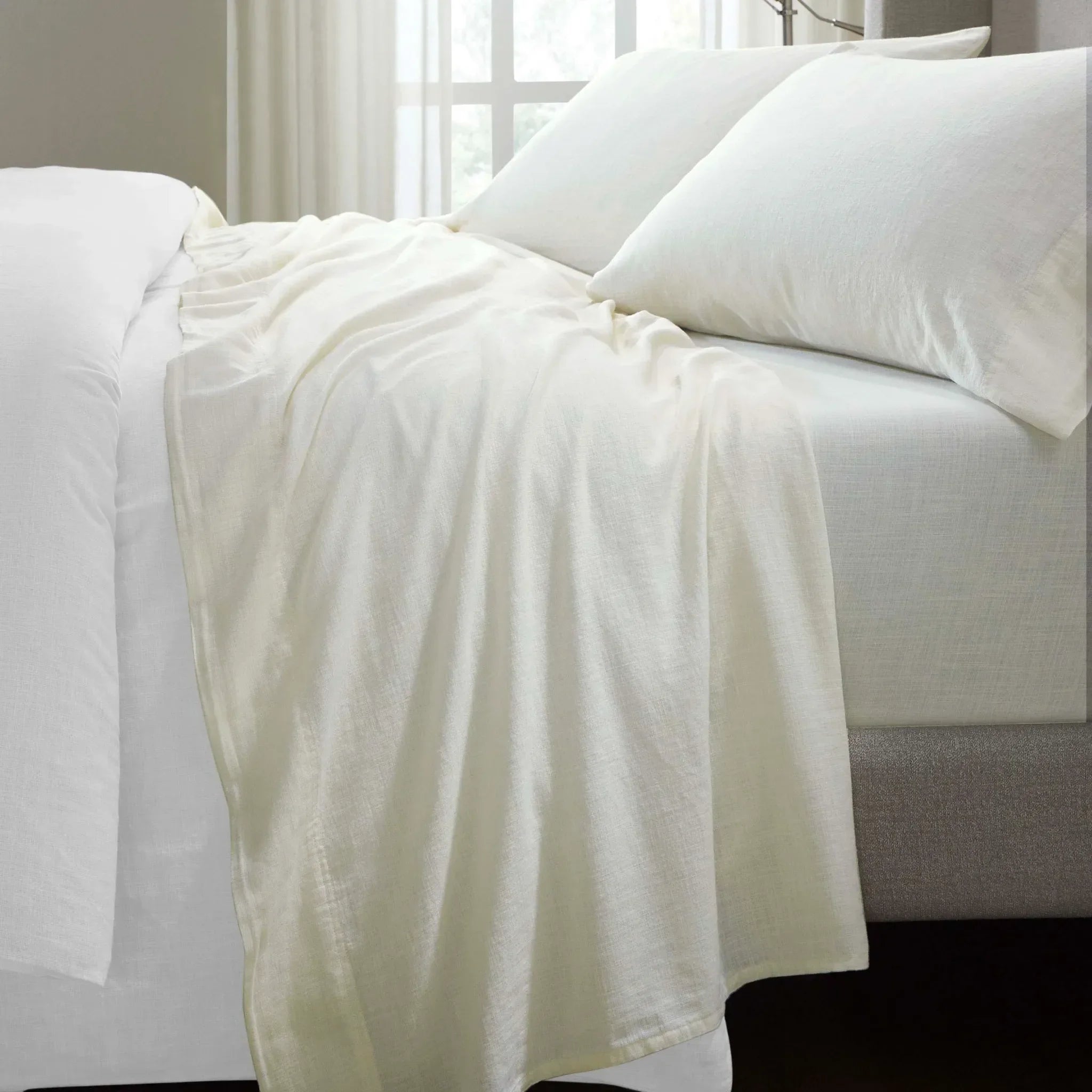 Chloe 100% Cotton Linen Texture Vintage Wash Deep Pocket Bed Sheet Set - Sheet Set by Superior Brand
