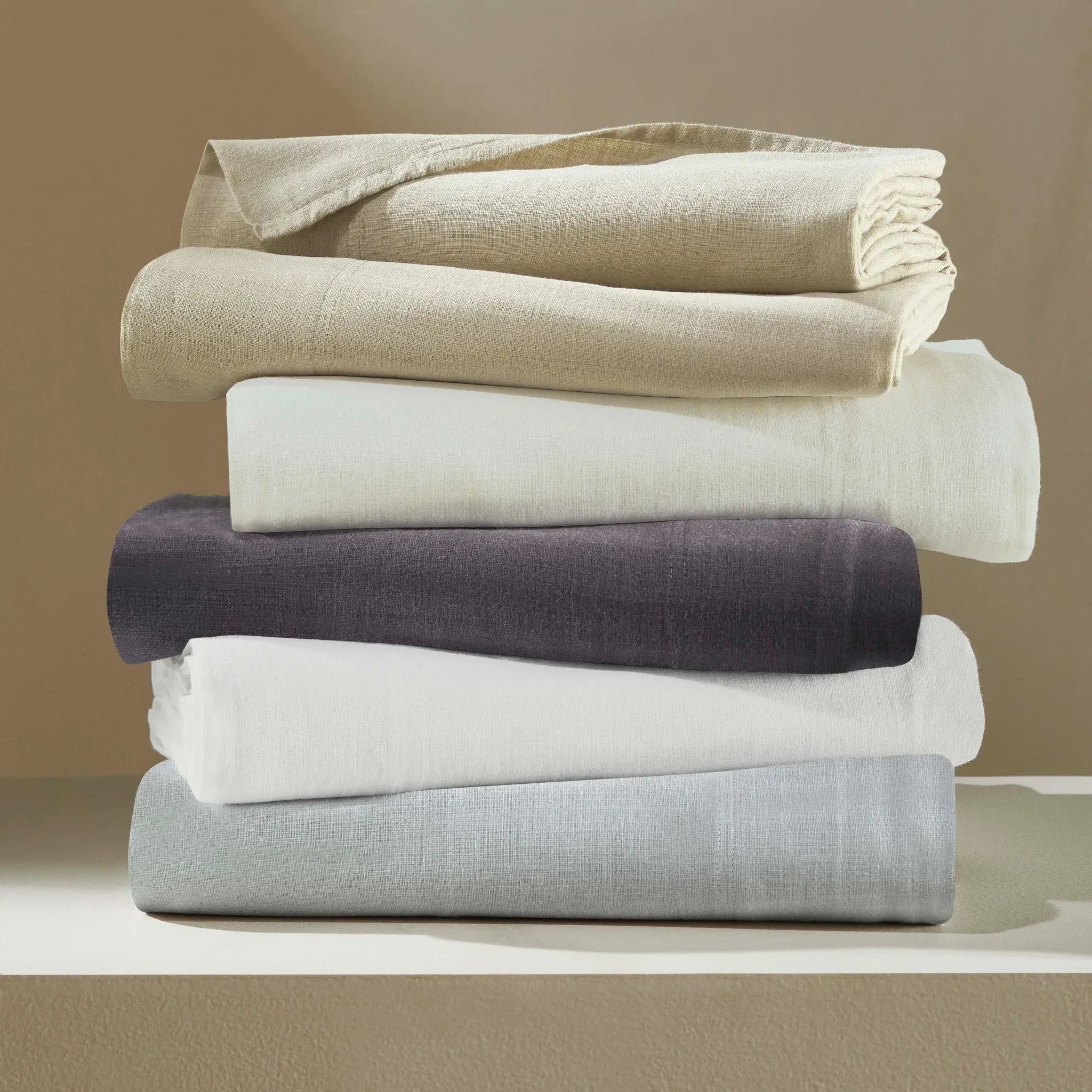 Chloe 100% Cotton Linen Texture Vintage Wash Deep Pocket Bed Sheet Set - Sheet Set by Superior Brand