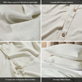 Chloe 100% Cotton Linen Texture Vintage Wash Duvet Cover Set - Duvet Cover Set by Superior Brand