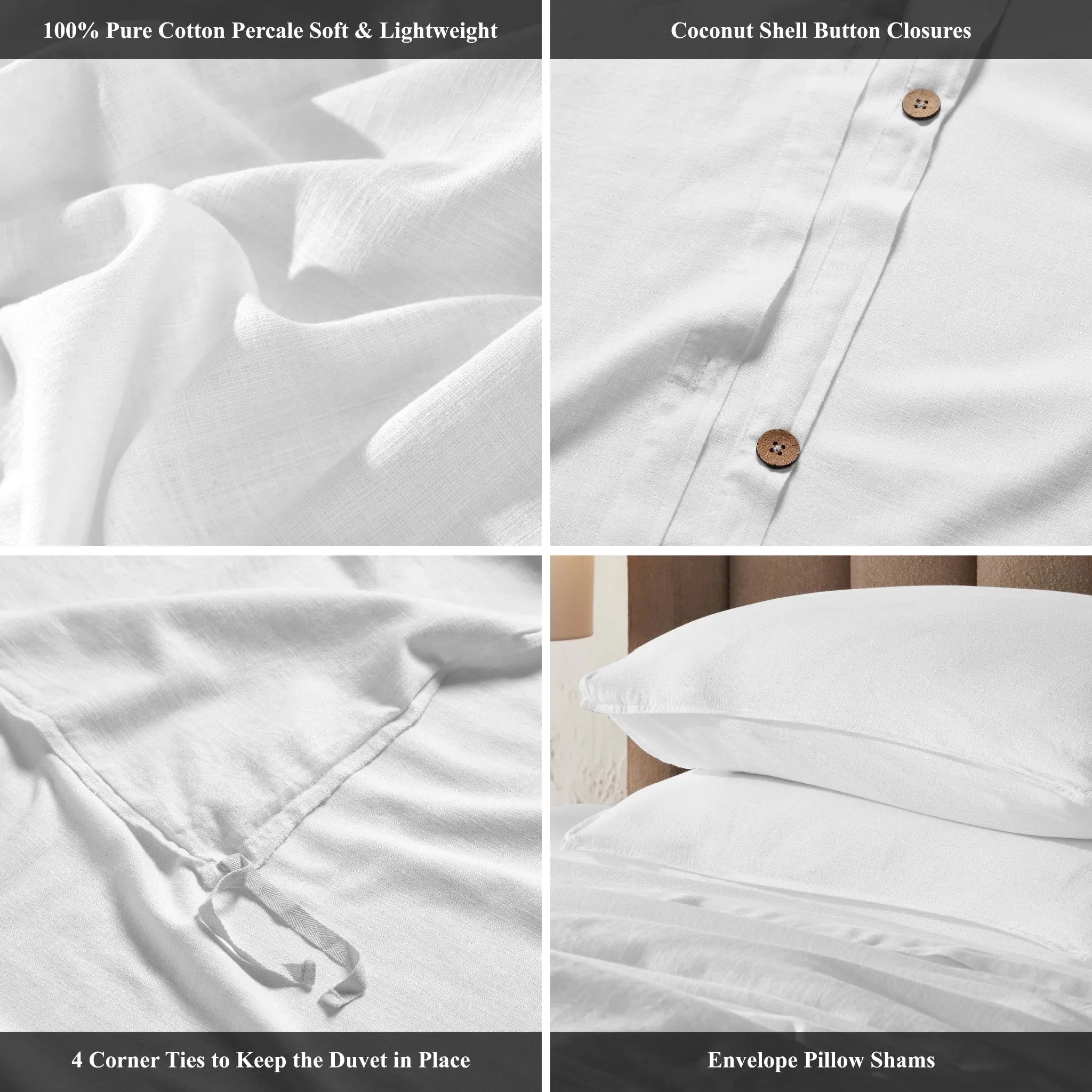 Chloe 100% Cotton Linen Texture Vintage Wash Duvet Cover Set - Duvet Cover Set by Superior Brand