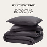 Chloe 100% Cotton Linen Texture Vintage Wash Duvet Cover Set - Duvet Cover Set by Superior Brand