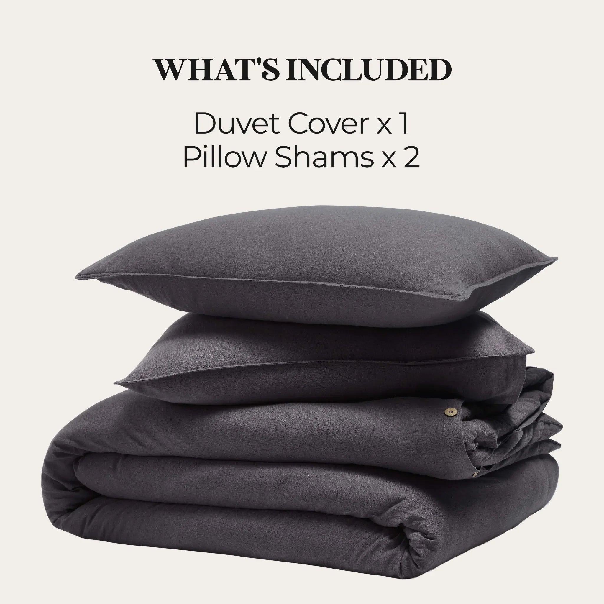 Chloe 100% Cotton Linen Texture Vintage Wash Duvet Cover Set - Duvet Cover Set by Superior Brand