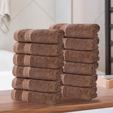 Niles Egyptian Giza Cotton Ultra Plush Face Towel Set 12 Piece - Egyptian Cotton Face Towel by Superior Brand