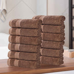 Egyptian Giza Cotton Plush Soft Towel Set 12 Piece - Egyptian Cotton Towel Set by Superior Brand