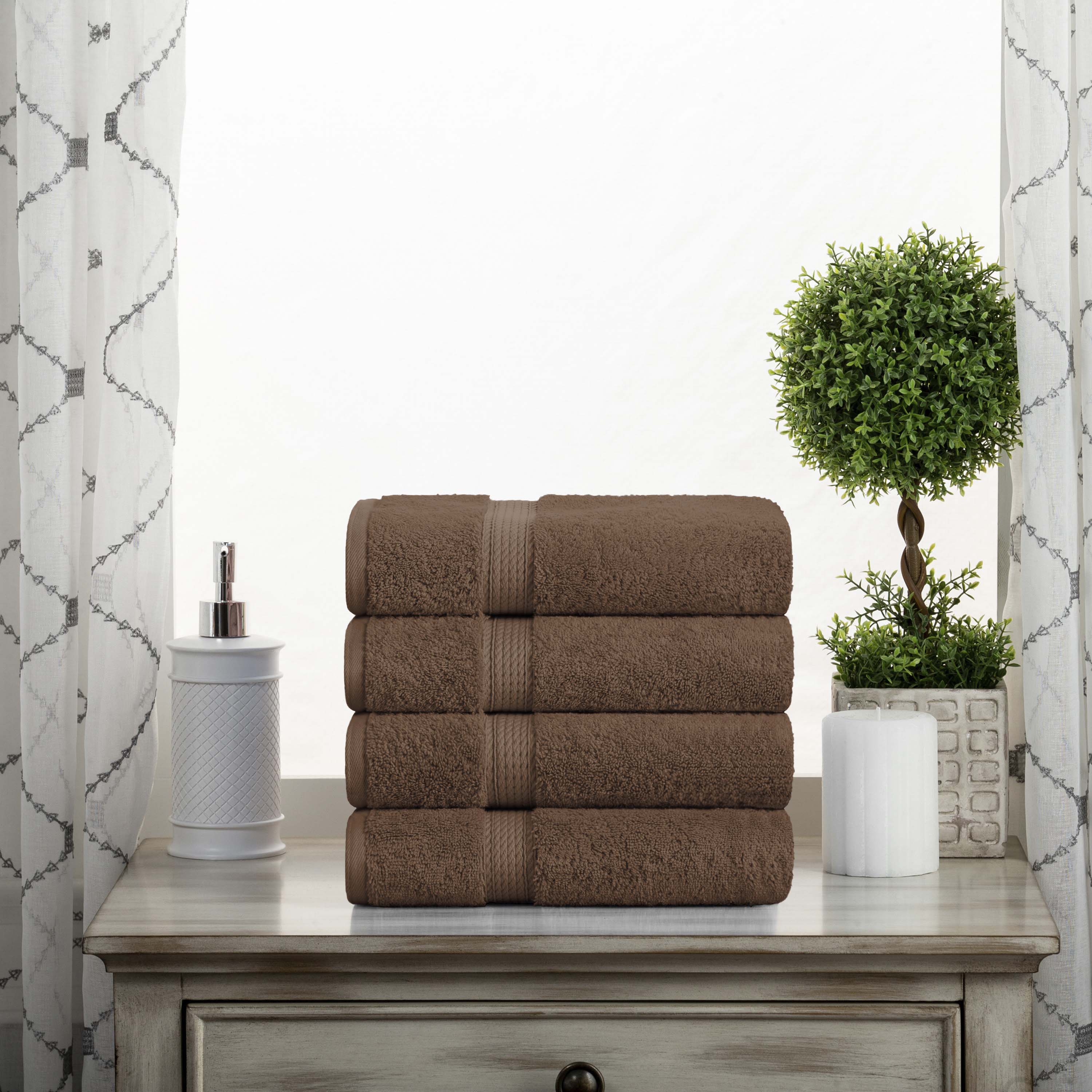 Madison Egyptian Cotton Plush Hand Towel Set 4-Piece - Egyptian Cotton Hand Towel by Superior Brand