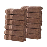 Niles Egyptian Giza Cotton Ultra Plush Face Towel Set 12 Piece - Egyptian Cotton Face Towel by Superior Brand