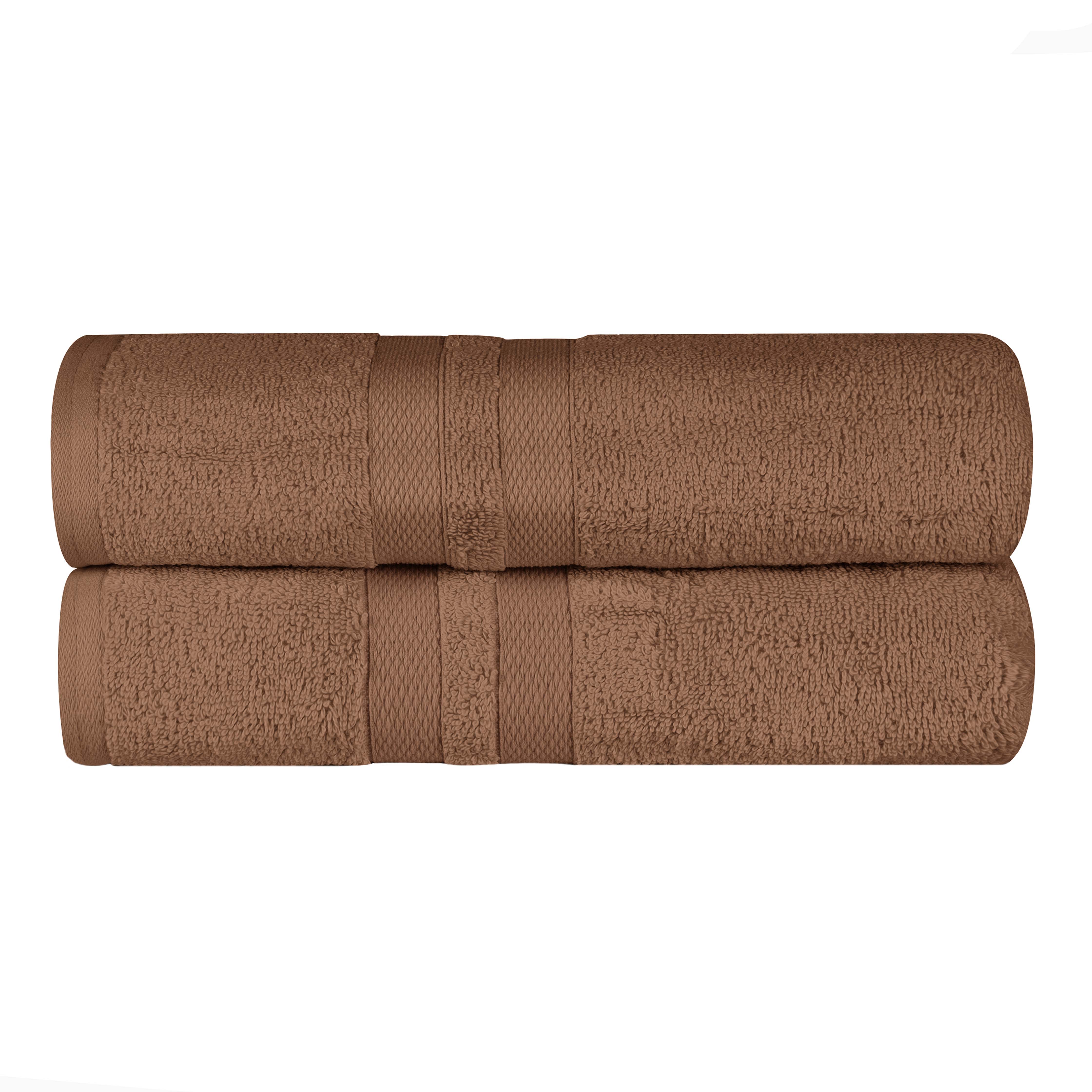 Ultra-Soft Cotton Solid Medium Weight Absorbent Bath Towel Set of 2 - Towel Set by Superior Brand