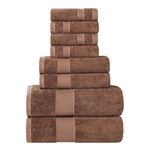 Egyptian Giza Cotton Plush Soft Towel Set 8 Piece - Egyptian Cotton Towel Set by Superior Brand