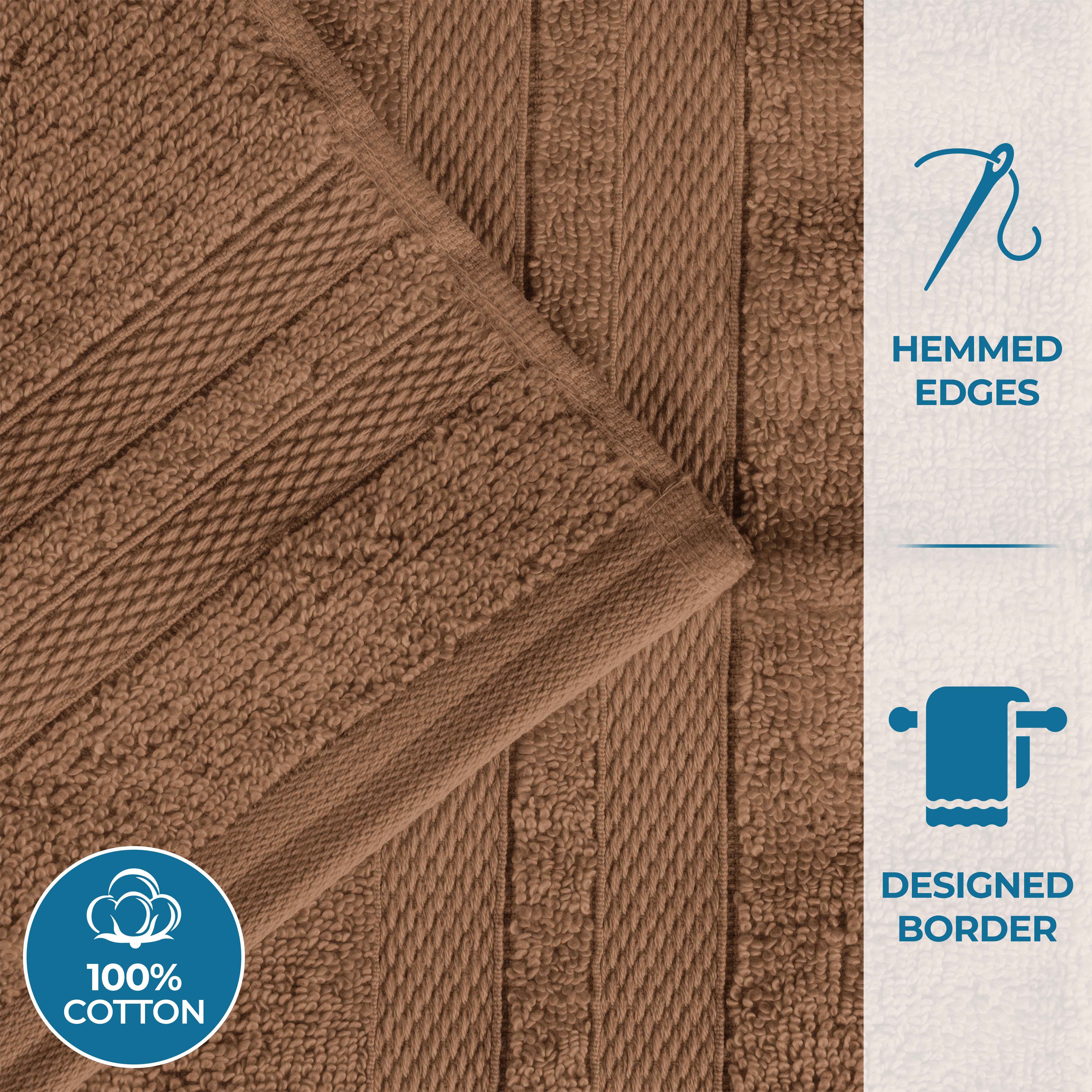 Ultra-Soft Cotton Solid Medium Weight Absorbent Bath Towel Set of 2 - Towel Set by Superior Brand