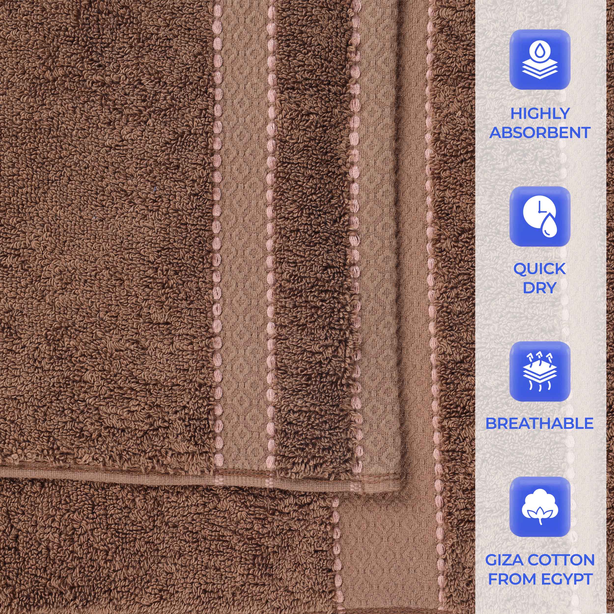 Niles Egyptian Giza Cotton Plush Thick Absorbent Bath Sheet Set of 2 - Bath Sheet by Superior Brand