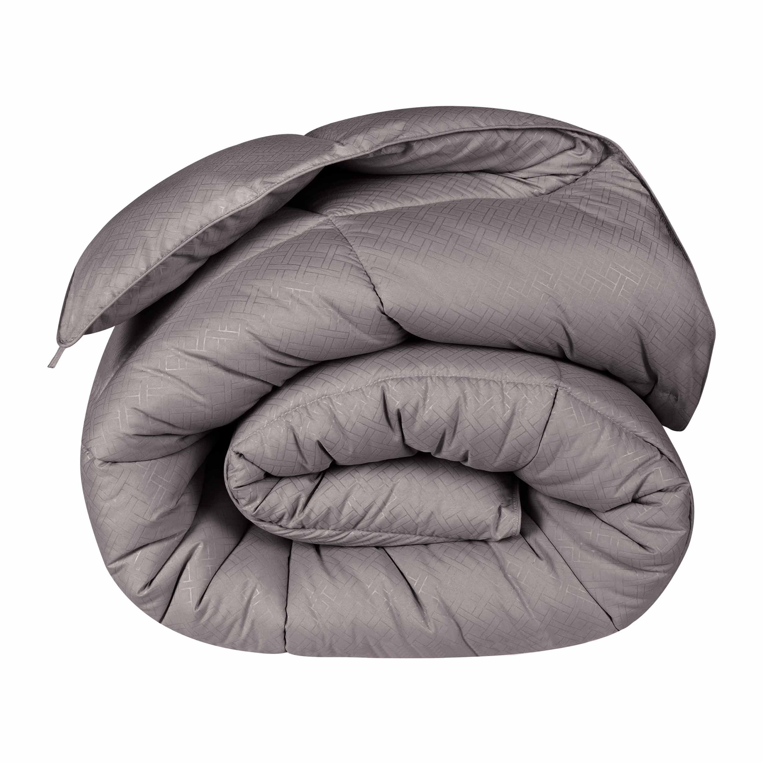 Monochrome Basketweave Plush Microfiber Down Alternative Comforter - Comforter by Superior Brand
