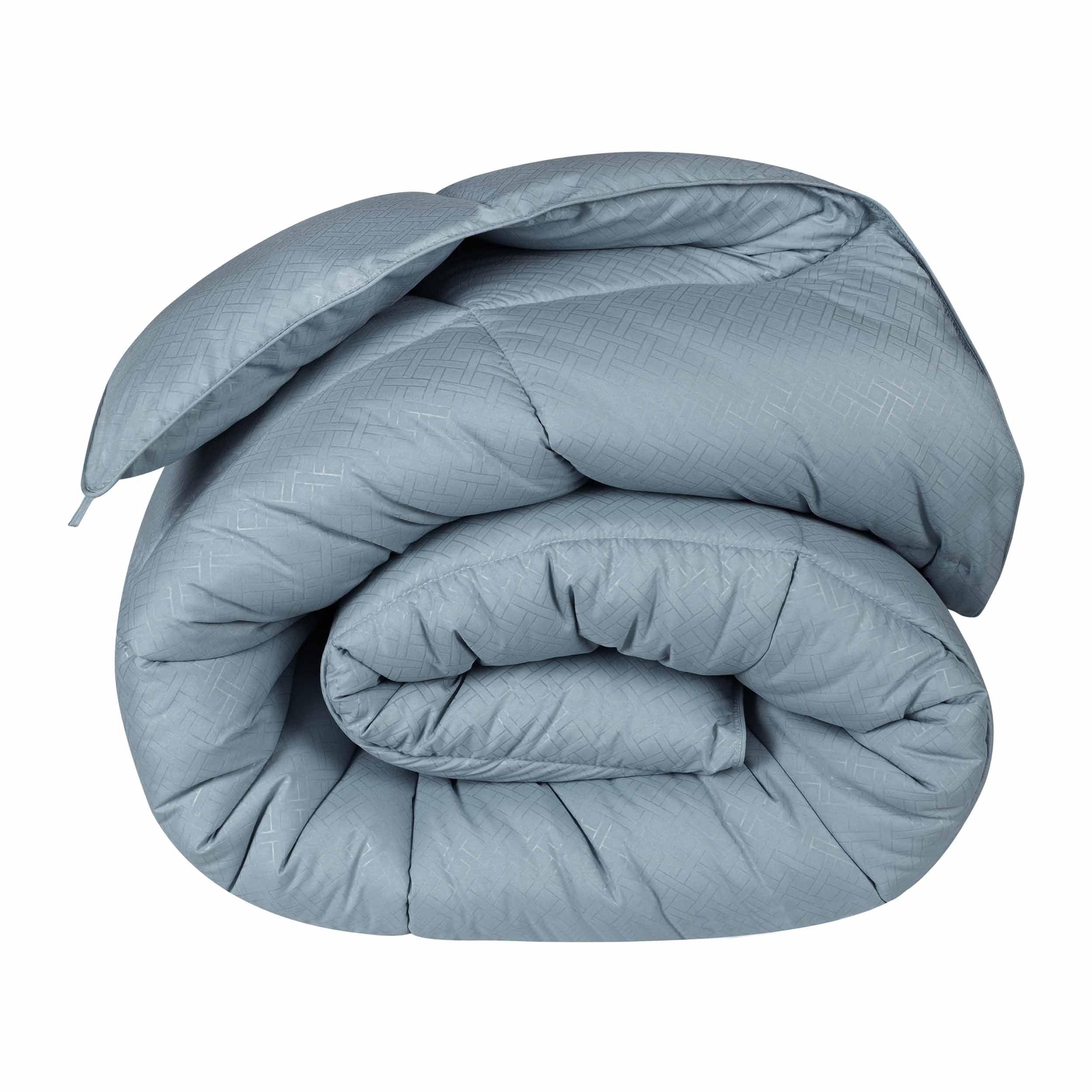 Monochrome Basketweave Plush Microfiber Down Alternative Comforter - Comforter by Superior Brand