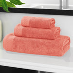 Egyptian Cotton Basketweave Solid Towel Set 3 Piece - Egyptian Cotton Towel Set by Superior Brand