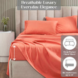 1200 Thread Count Cotton Rich Bed Sheet Set Solid Deep Pocket - Sheet Set by Superior Brand