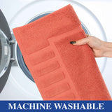 Leo Cotton Solid Modern Absorbent Heavy Washable Bath Mat Set of 2 - Bath Mats by Superior Brand