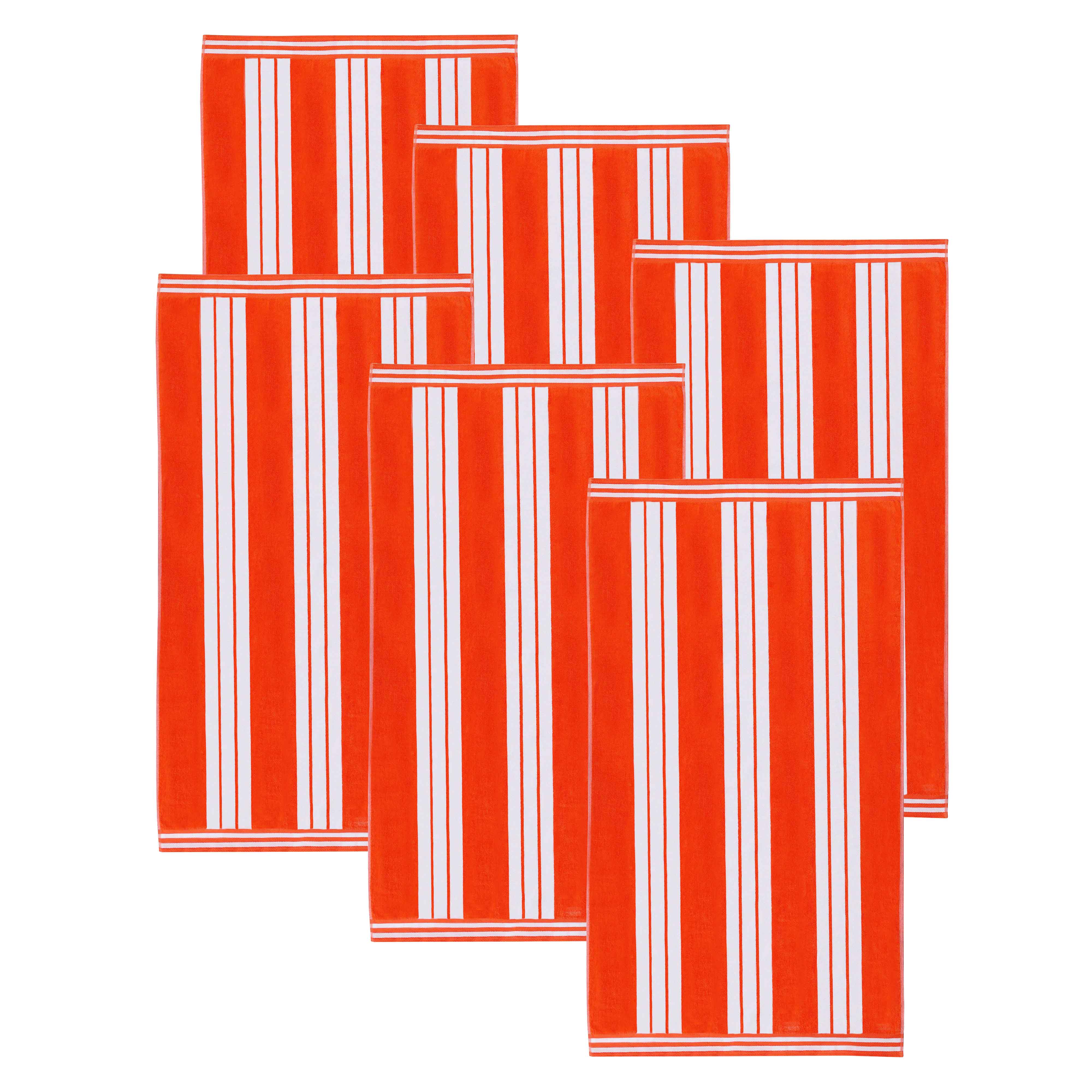 Striped Oversized Cotton Beach Towel Set of 2, 4, or 6 Piece - Beach Towel by Superior Brand