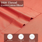 1200 Thread Count Cotton Rich Bed Sheet Set Solid Deep Pocket - Sheet Set by Superior Brand