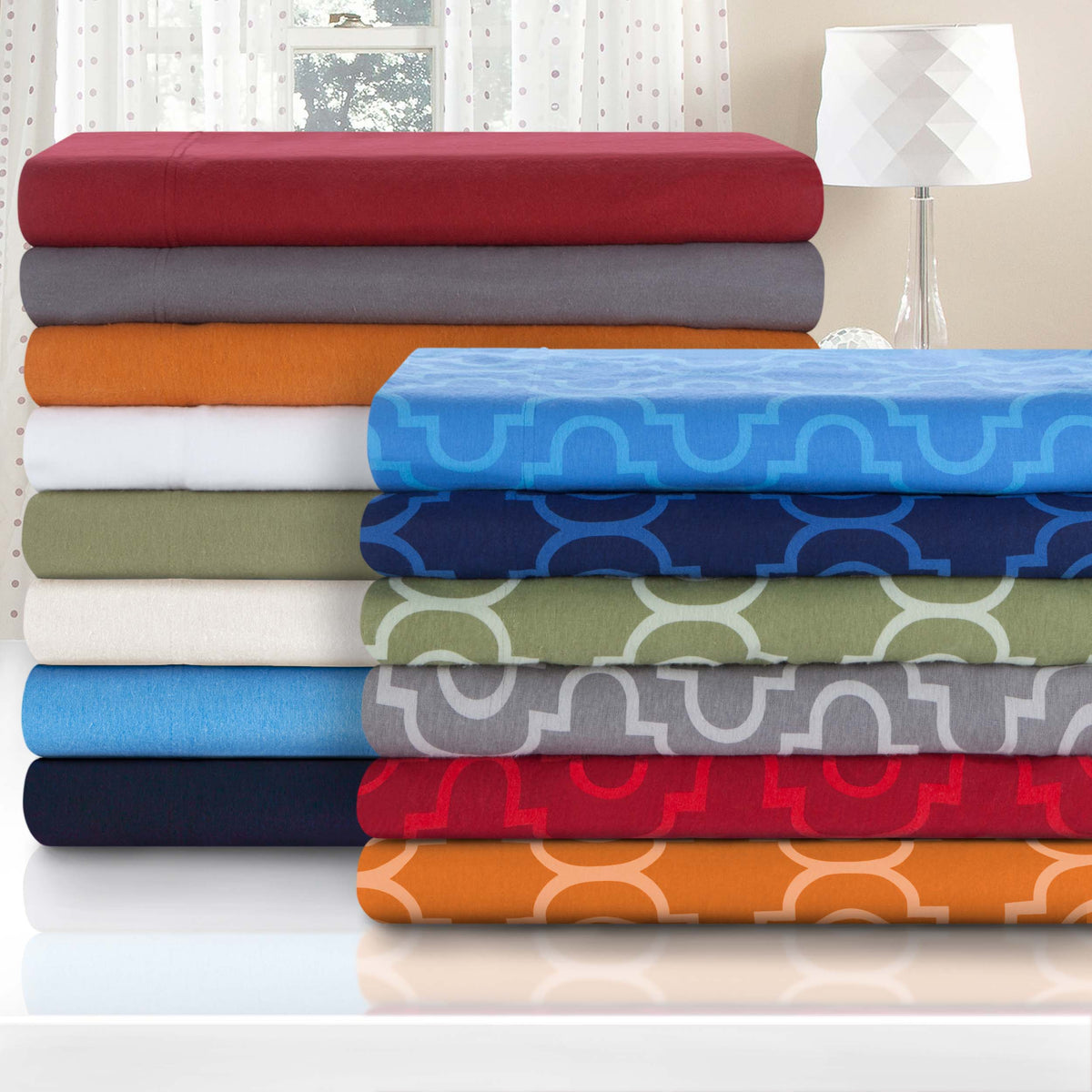 Moroccan Trellis Cotton Flannel 2 Piece Pillowcase Set