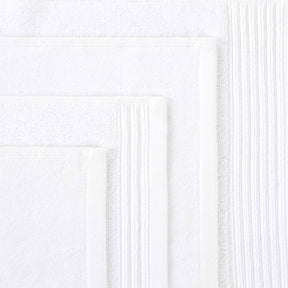 Cotton Marble and Solid Quick Dry 10 Piece Assorted Bathroom Towel Set - White