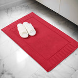 Leo Cotton Solid Modern Absorbent Heavy Washable Bath Mat Set of 2 - Bath Mats by Superior Brand