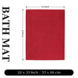 Leo Cotton Solid Modern Absorbent Heavy Washable Bath Mat Set of 2 - Bath Mats by Superior Brand