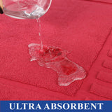 Leo Cotton Solid Modern Absorbent Heavy Washable Bath Mat Set of 2 - Bath Mats by Superior Brand