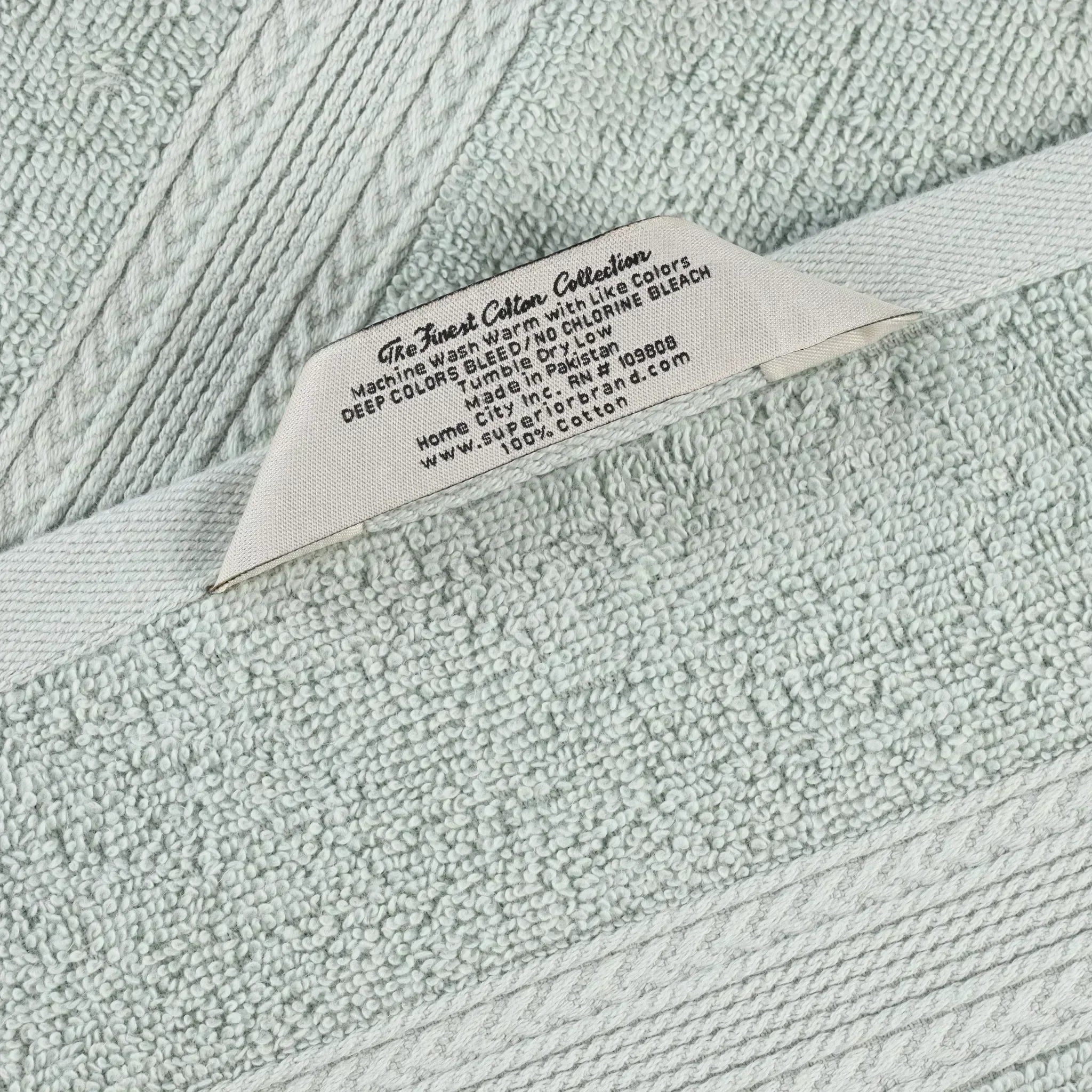 Eco-Friendly Ringspun Cotton Towel Set 8-Piece - Towel Set by Superior Brand