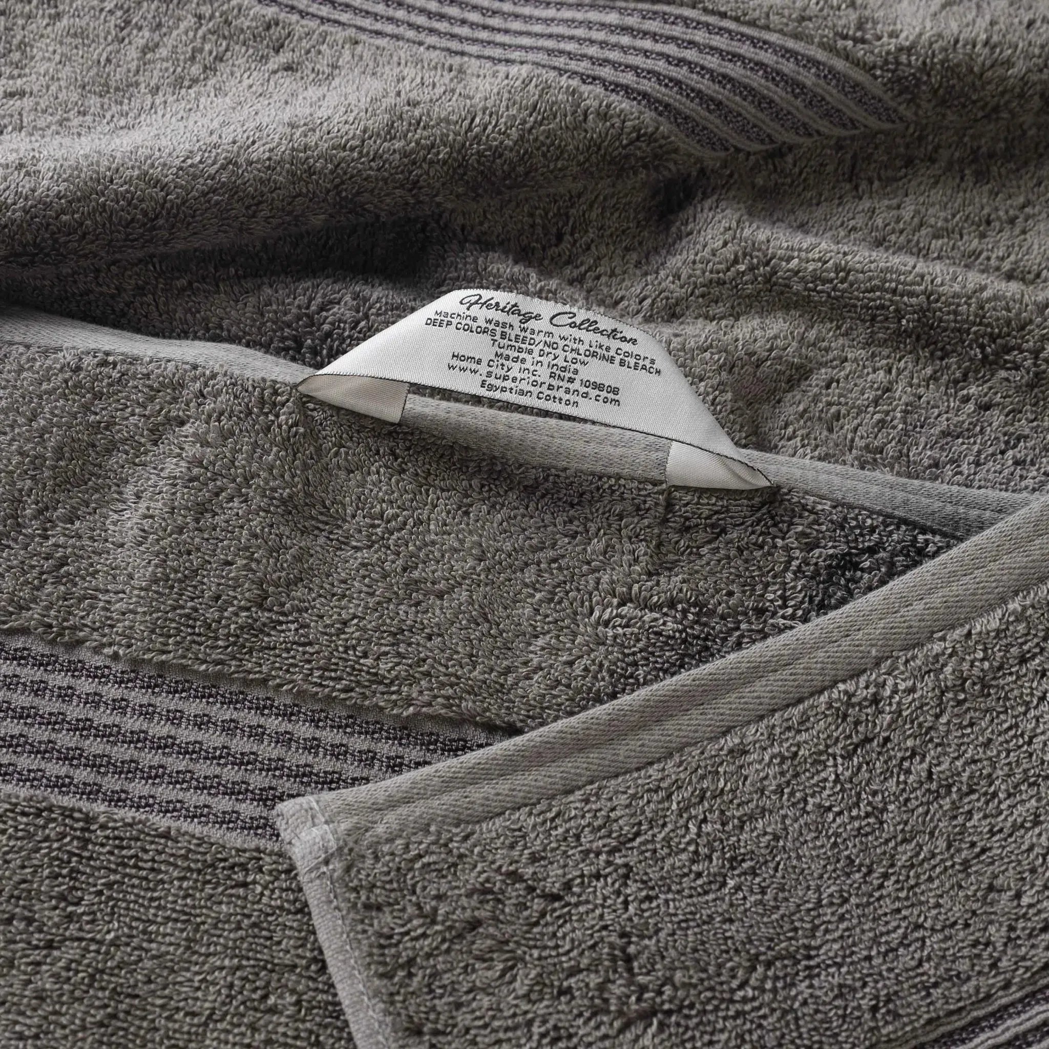 Egyptian Cotton Heritage Plush Towel Set 3 Piece - Egyptian Cotton Towel Set by Superior Brand