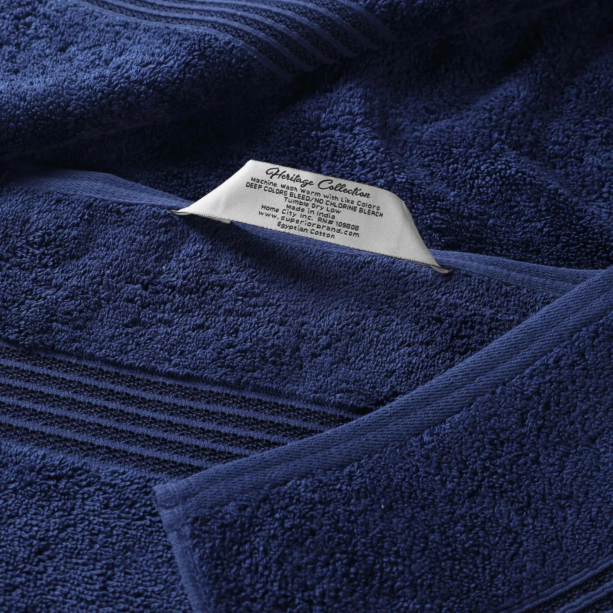 Egyptian Cotton Heritage Plush Towel Set 3 Piece - Egyptian Cotton Towel Set by Superior Brand