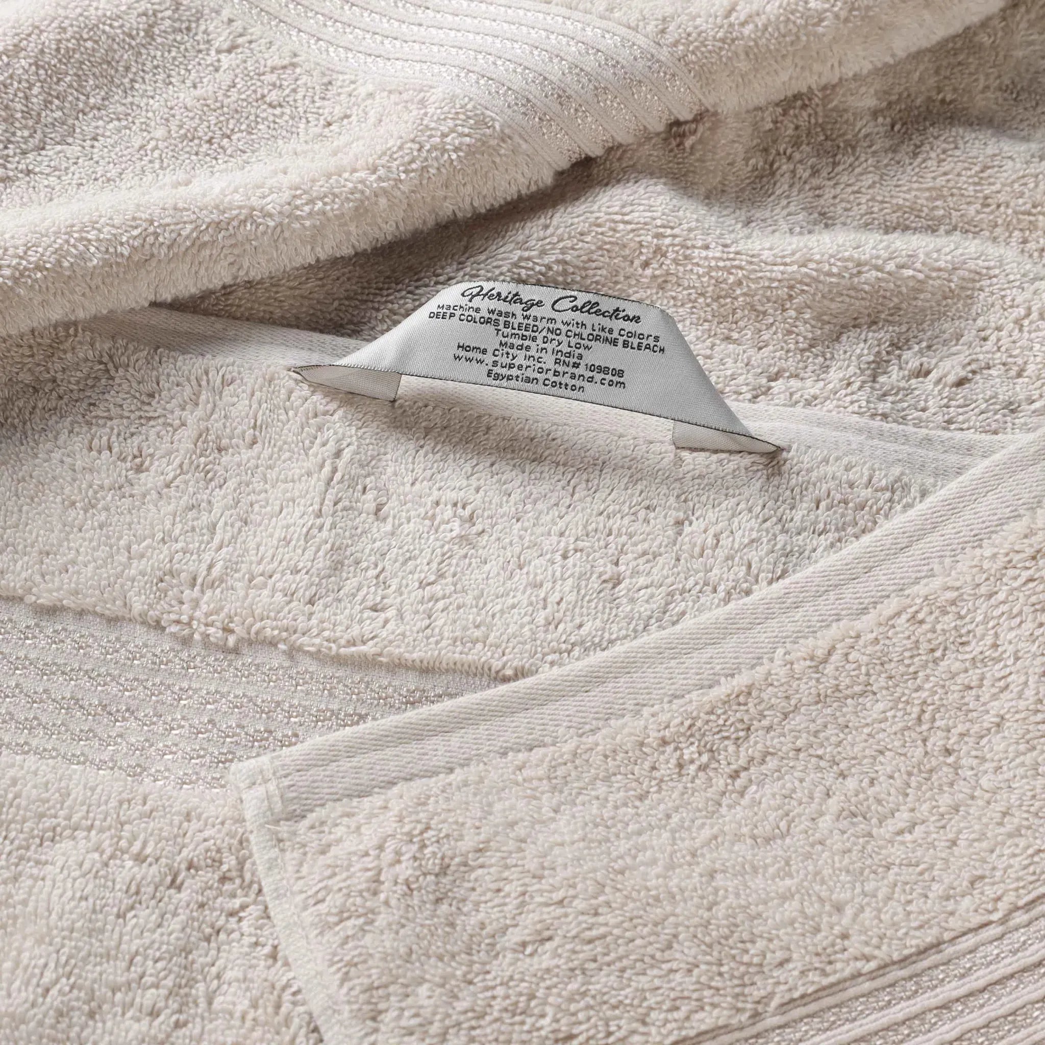 Egyptian Cotton Plush Absorbent Luxury Bath Towel Set of 4 - Egyptian Cotton Bath Towel by Superior Brand