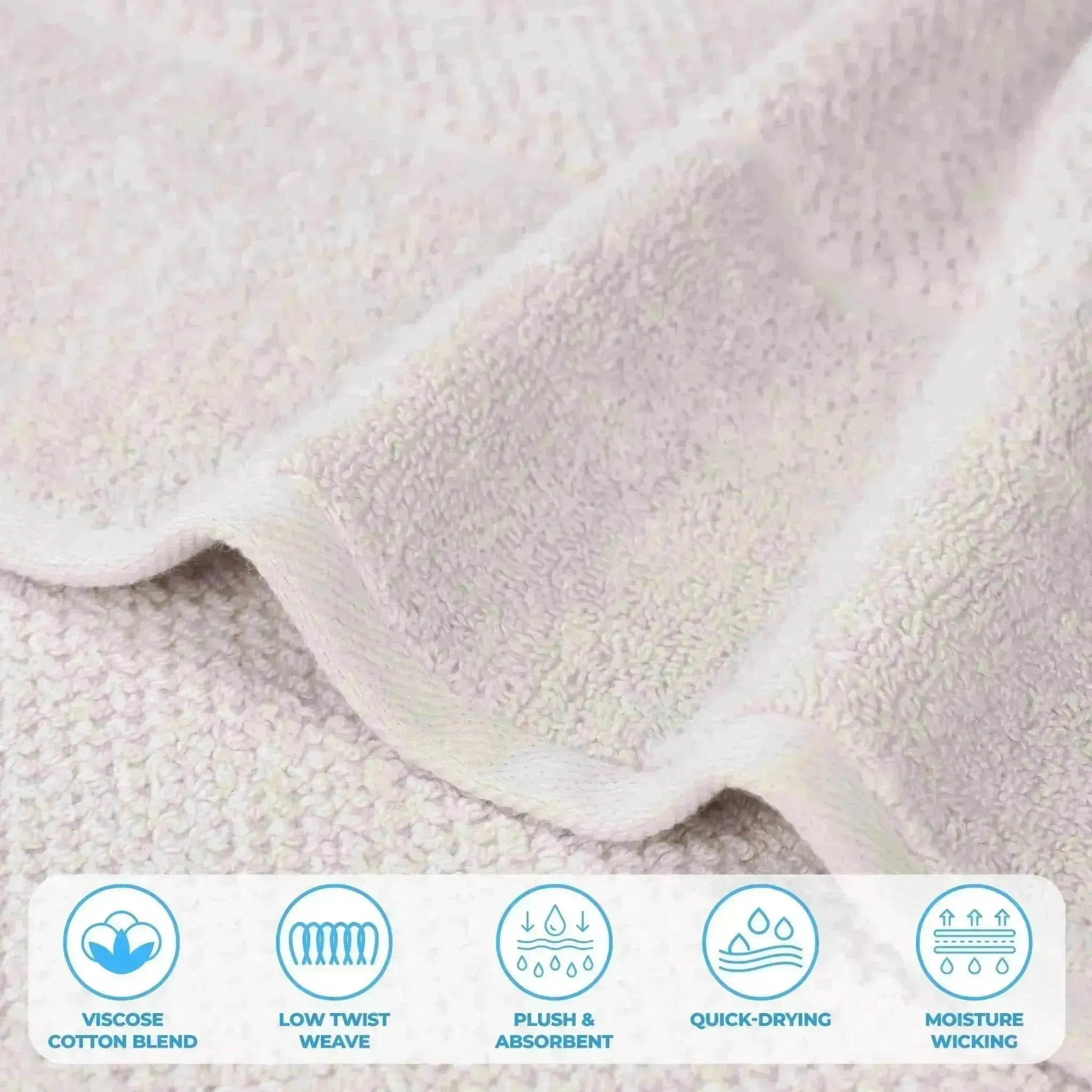 Mile Smart Twist Viscose Cotton Blend Solid Bath Sheets, Set of 2 - Bath Sheet by Superior Brand