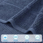 Milo Smart Twist Viscose Cotton Blend Ribbed Bath Sheets, Set of 2 - Bath Sheet by Superior Brand