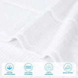 Milo Smart Twist Viscose Cotton Blend Ribbed Bath Sheets, Set of 2 - Bath Sheet by Superior Brand