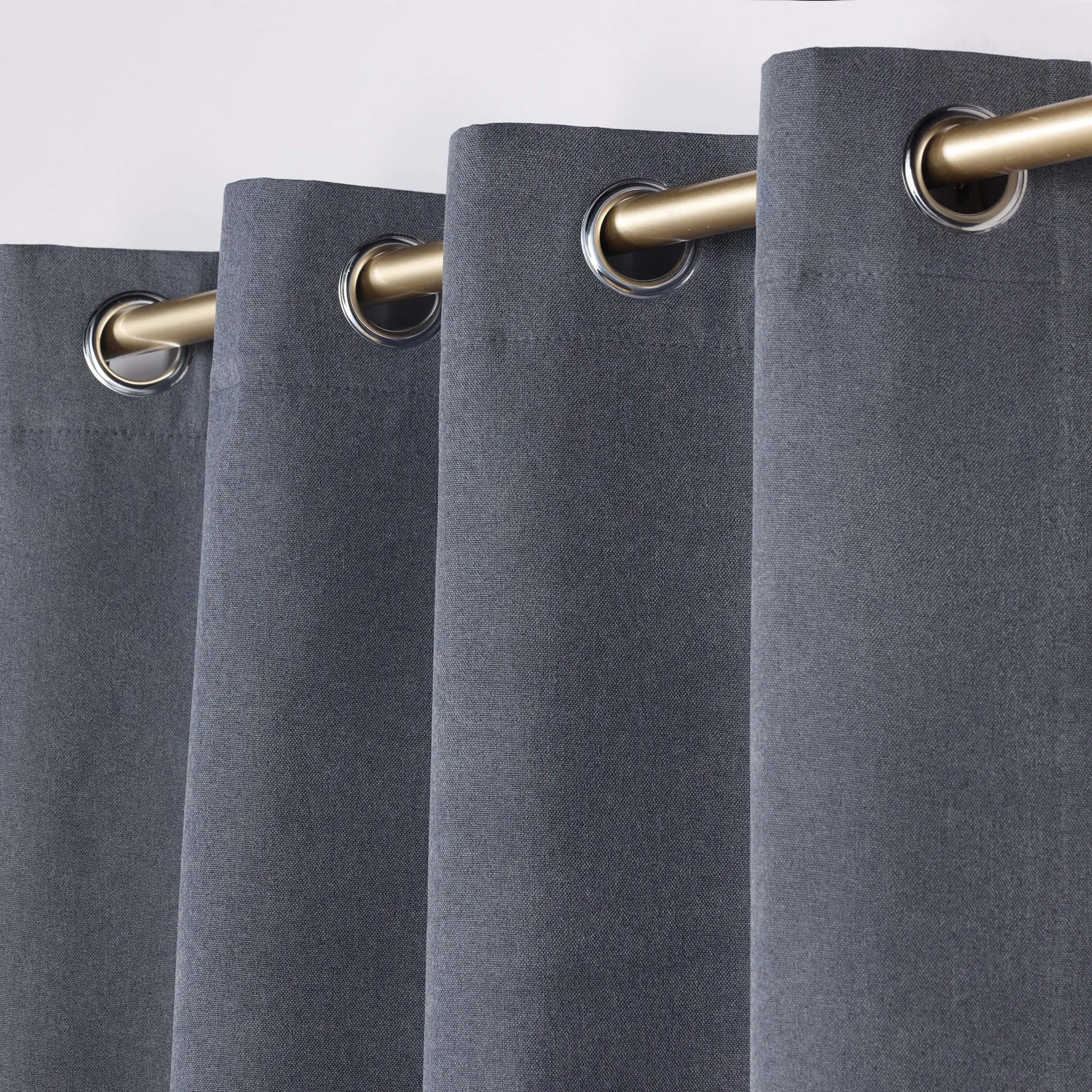 Neal 100% Blackout Machine Washable Grommet Curtains, Set of 2 Panels - Blackout Curtains by Superior Brand