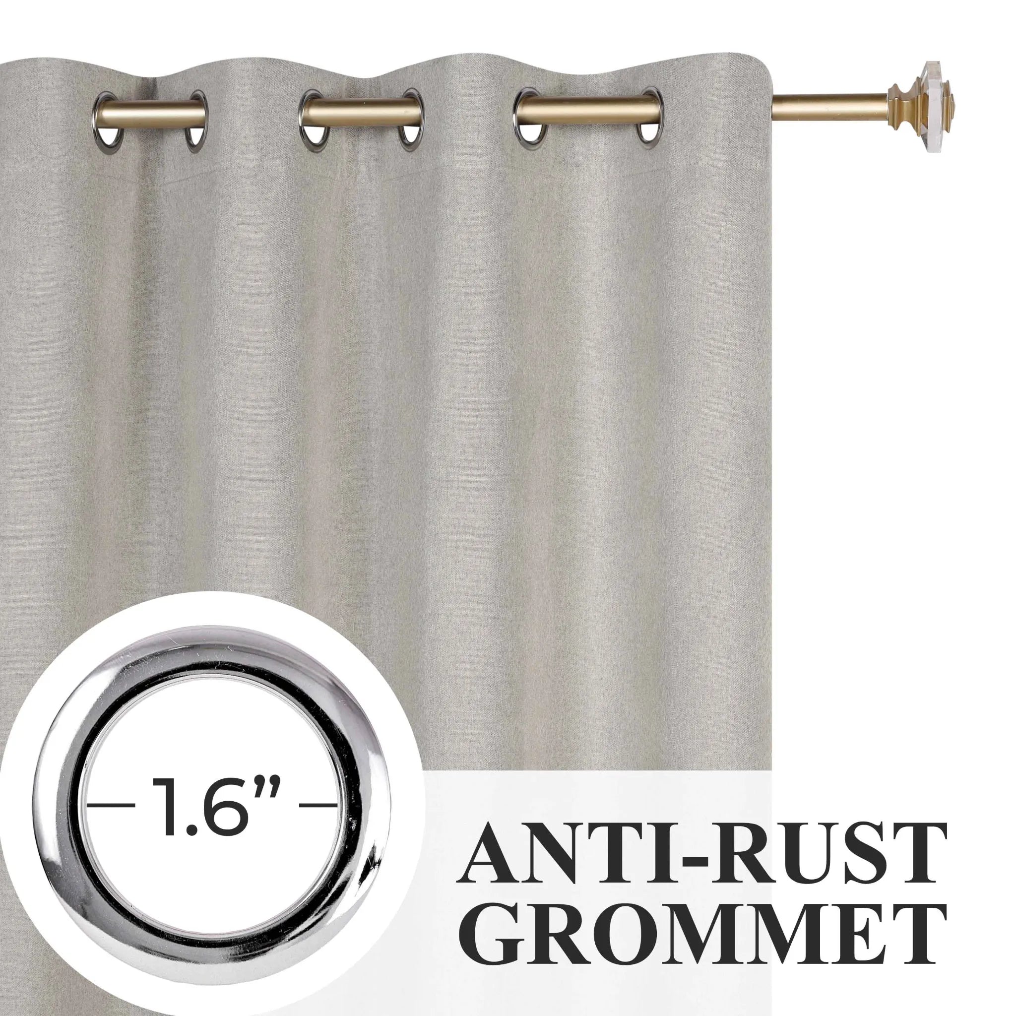 Neal 100% Blackout Machine Washable Grommet Curtains, Set of 2 Panels - Blackout Curtains by Superior Brand