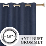 Neal 100% Blackout Machine Washable Grommet Curtains, Set of 2 Panels - Blackout Curtains by Superior Brand