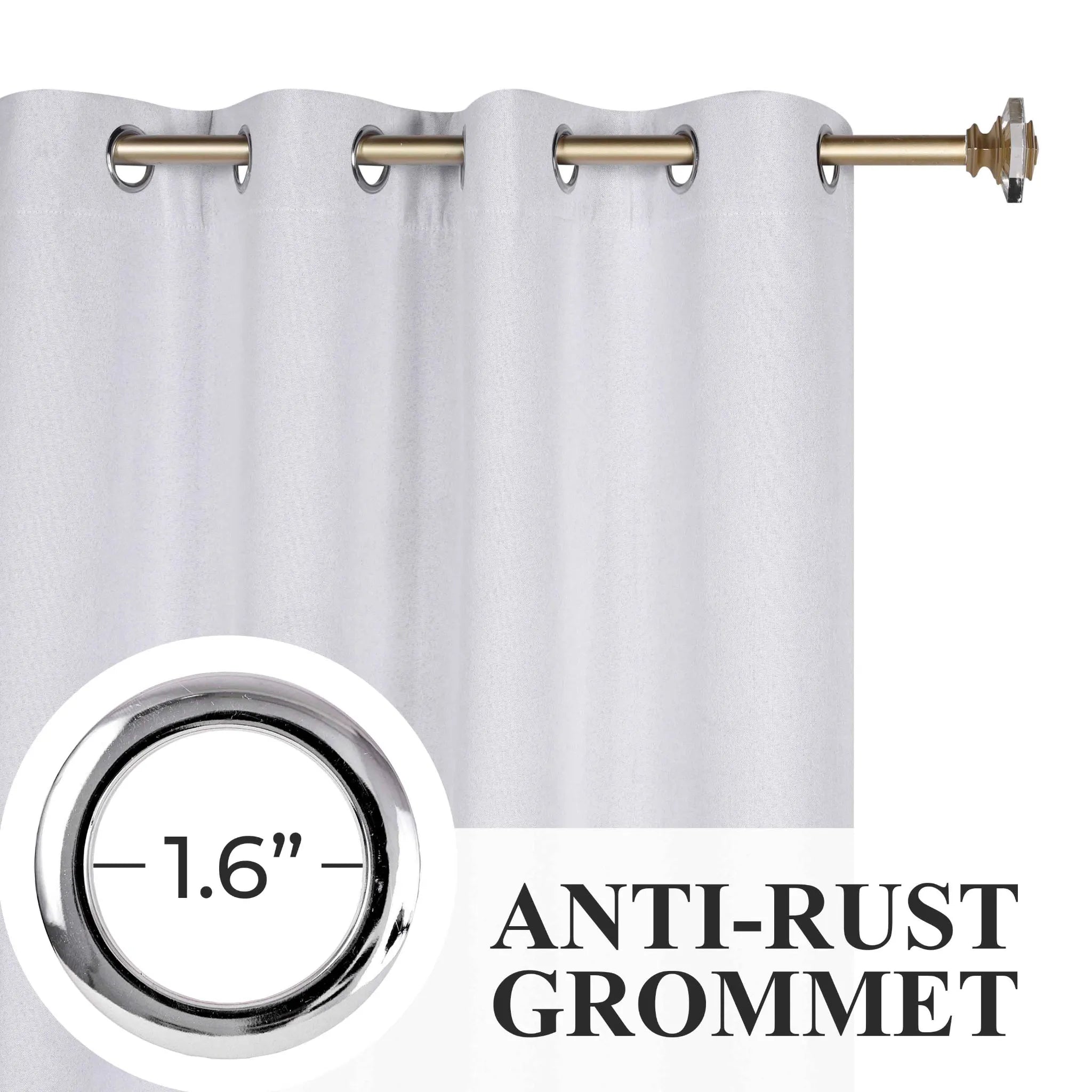 Neal 100% Blackout Machine Washable Grommet Curtains, Set of 2 Panels - Blackout Curtains by Superior Brand