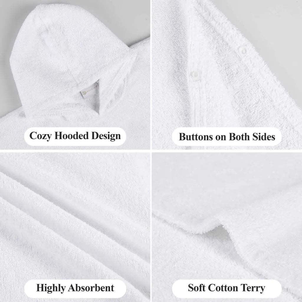Lyron Cotton Terry Hooded Bath Towel - Hooded Bath Towel by Superior Brand