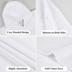 Lyron Cotton Terry Hooded Bath Towel - Hooded Bath Towel by Superior Brand