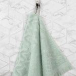 Cotton Geometric Jacquard Absorbent Bath Towel Set of 3 - Bath Towel by Superior Brand