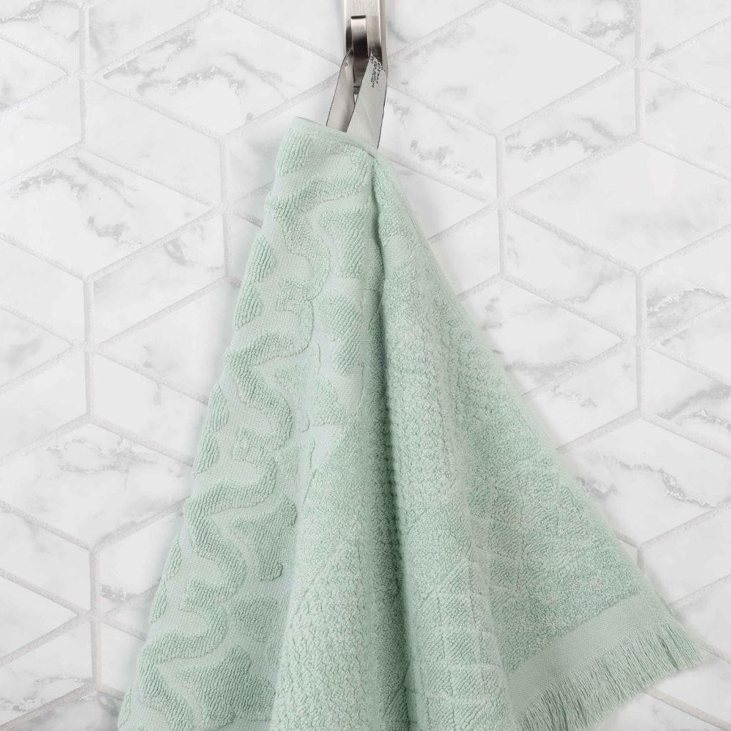 Rolla Cotton Geometric Jacquard Plush Absorbent Bath Sheet Set of 2 - Bath Sheet by Superior Brand