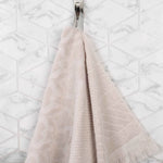 Cotton Geometric Jacquard Absorbent Bath Towel Set of 3 - Bath Towel by Superior Brand