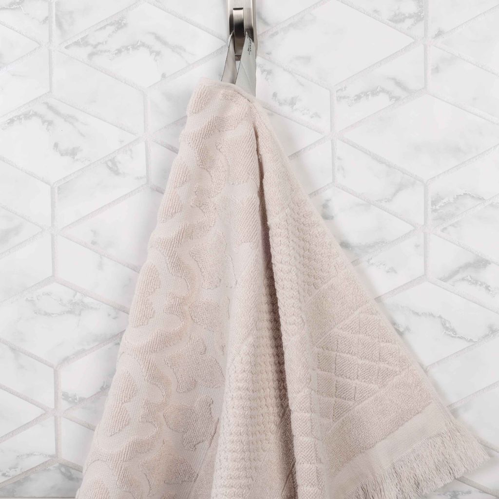Rolla Cotton Geometric Jacquard Plush Absorbent Bath Sheet Set of 2 - Bath Sheet by Superior Brand