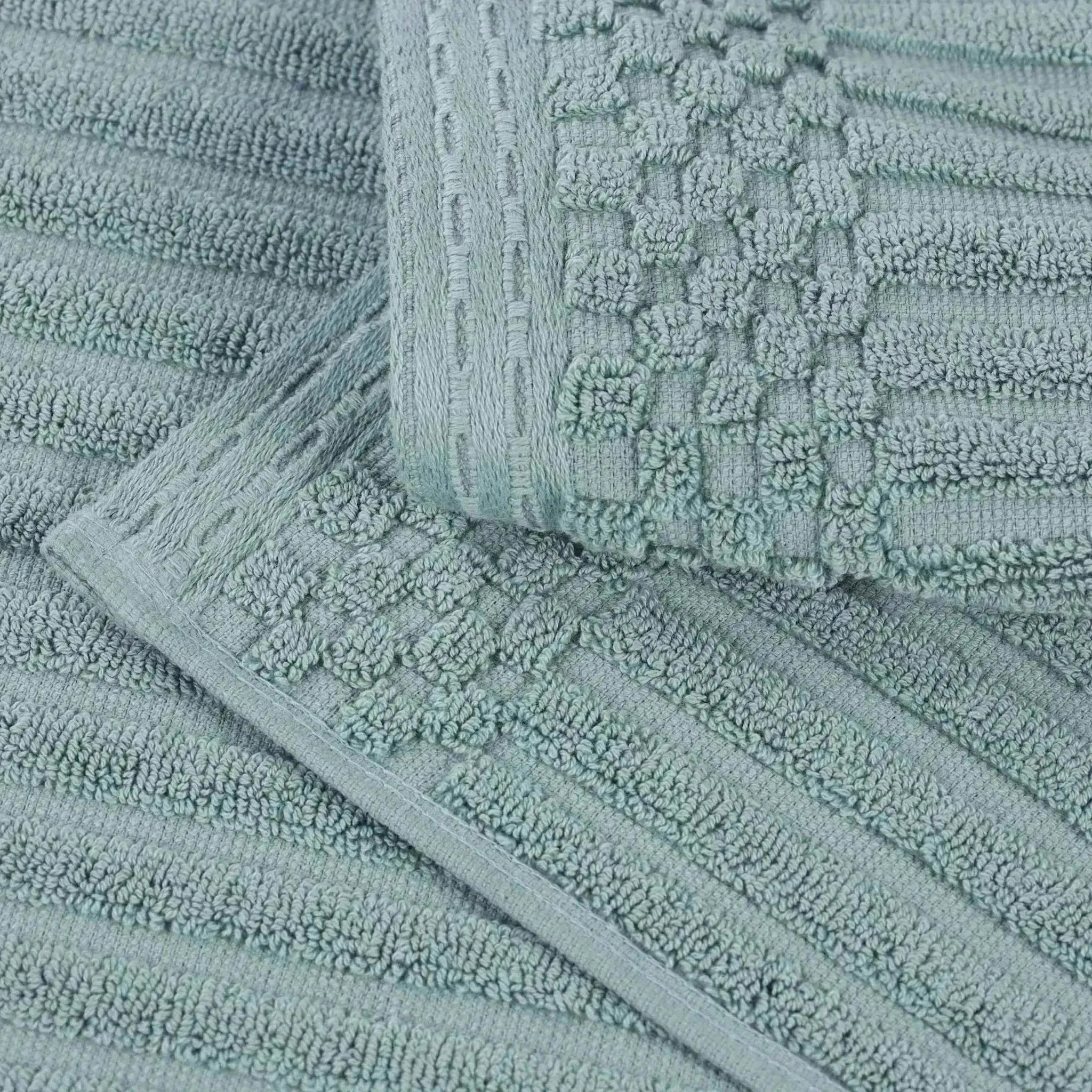 Soho Ribbed Cotton Absorbent Bath Towel Set of 4 - Bath Towel by Superior Brand