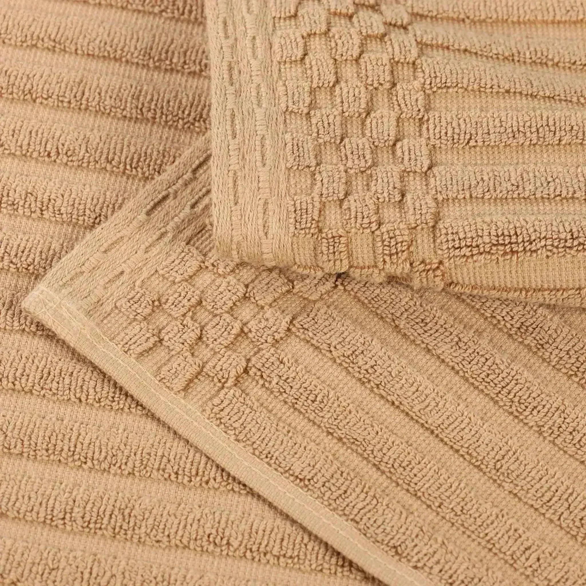 Ribbed Cotton Absorbent Bath Towel Set of 4 - Bath Towel by Superior Brand