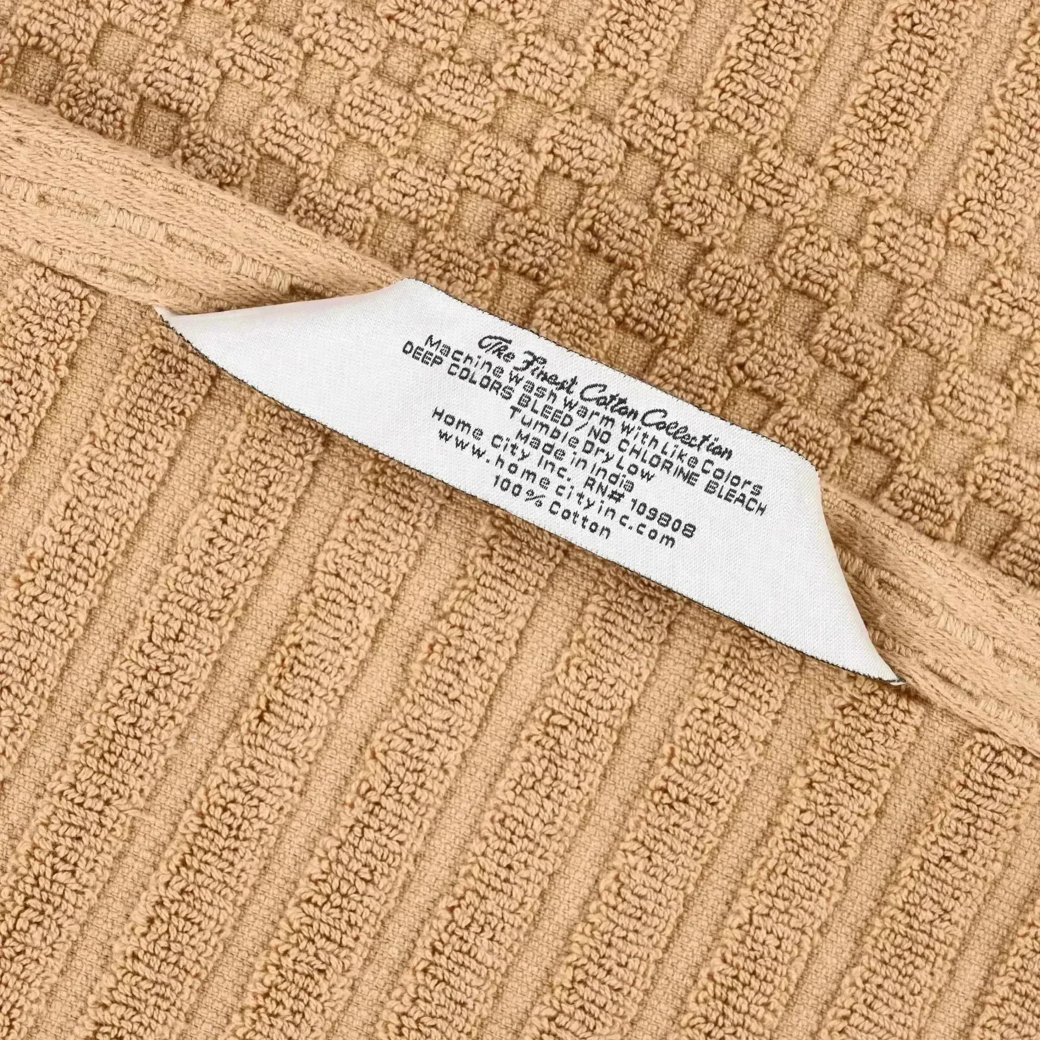 Ribbed Cotton Absorbent Bath Towel Set of 4 - Bath Towel by Superior Brand